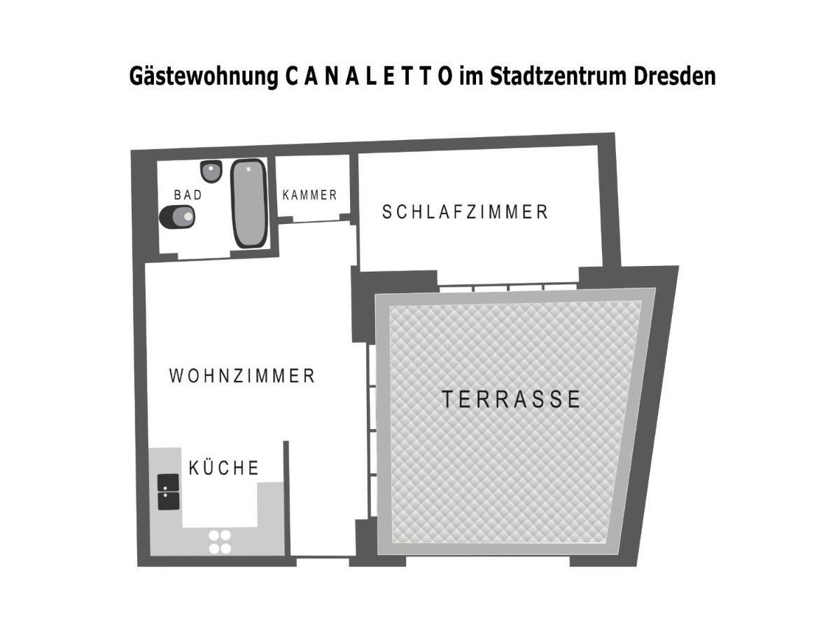 Fewo CANALETTO im Stadtzentrum Drezno Zewnętrze zdjęcie
